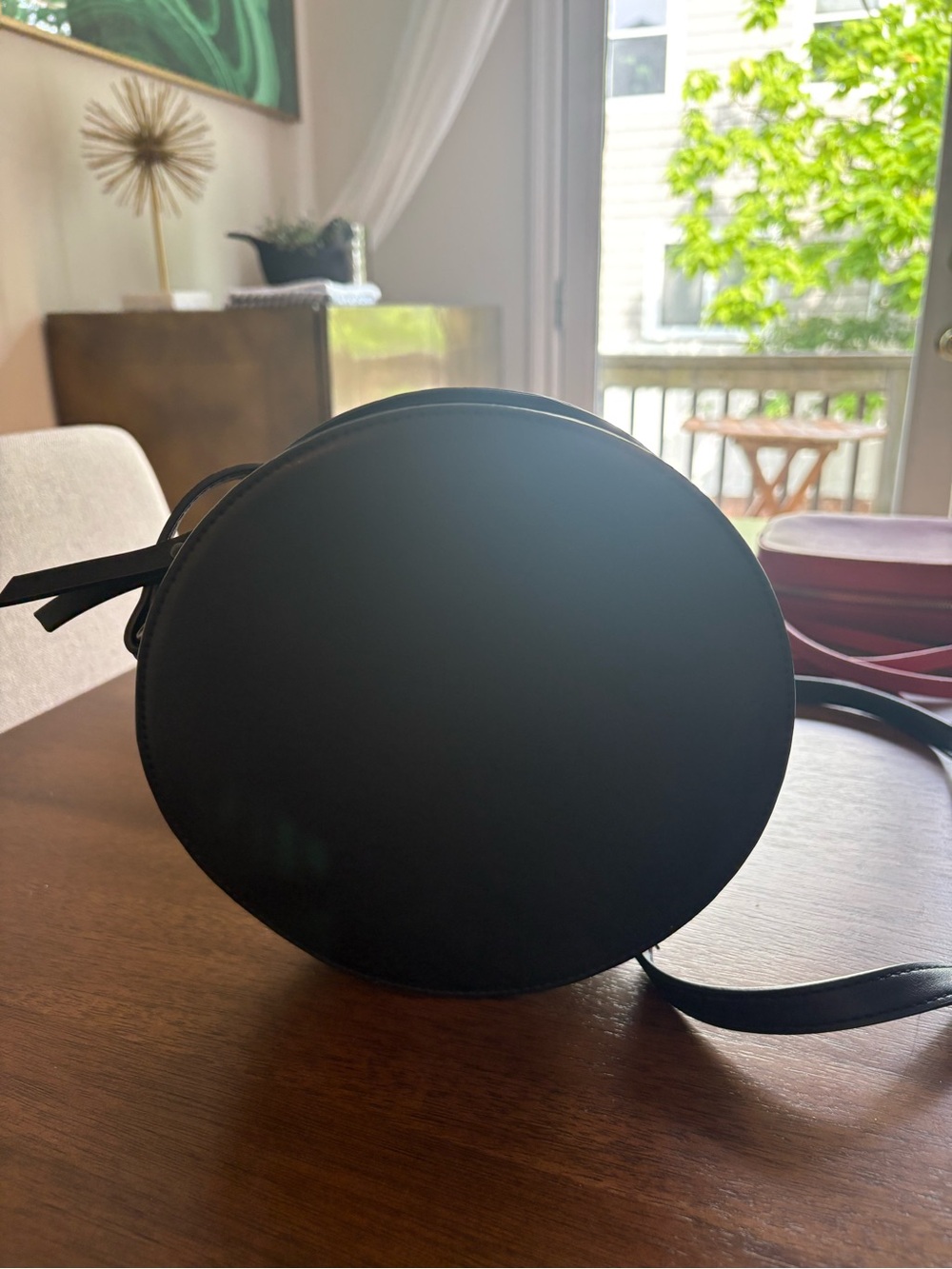 Classic Black Round Crossbody Bag